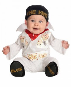 Elvis Onesie Costume, White, 6-12 Months