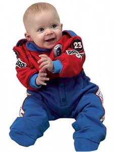 Aeromax Jr. Champion Racing Suit, Size 6 To 12 Month, (Red/Blue)