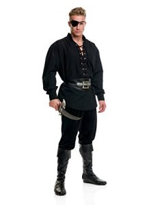 Charades Mens Eyelet Pirate Shirt Adult Costume (Small)