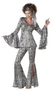 California Costumes Foxy Lady Set, Black/Silver, X-Large